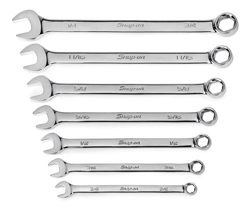 7 pc 6-Point Combination Wrench Set (3/8–3/4")