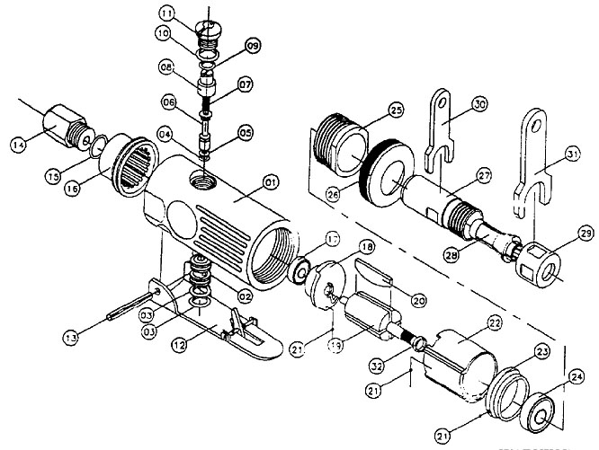 Die Grinder, Air, 1/4" Collet (22,000 RPM)