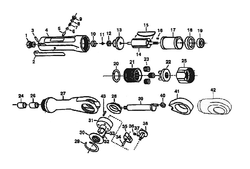 Ratchet, Air, Heavy Duty, 1/2" Drive (550 ft. lb.)
