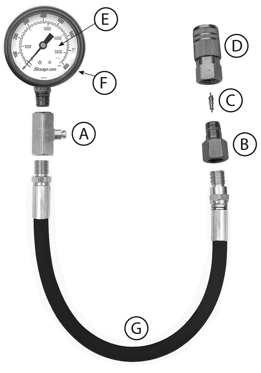 Gauge, Diesel Compression, 0800 PSI