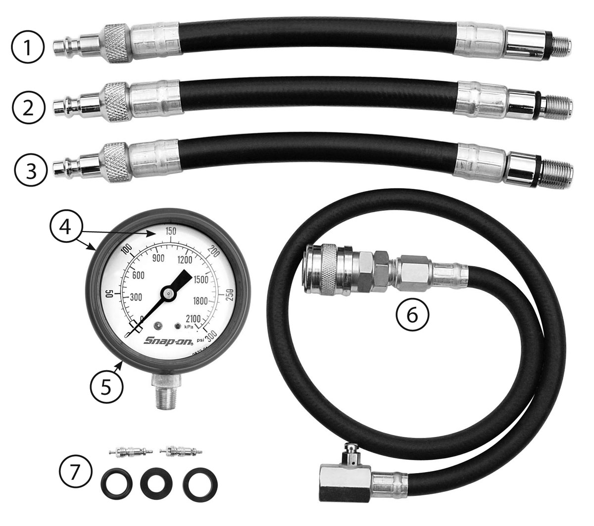 Set, Motorcycle Compression Gauge