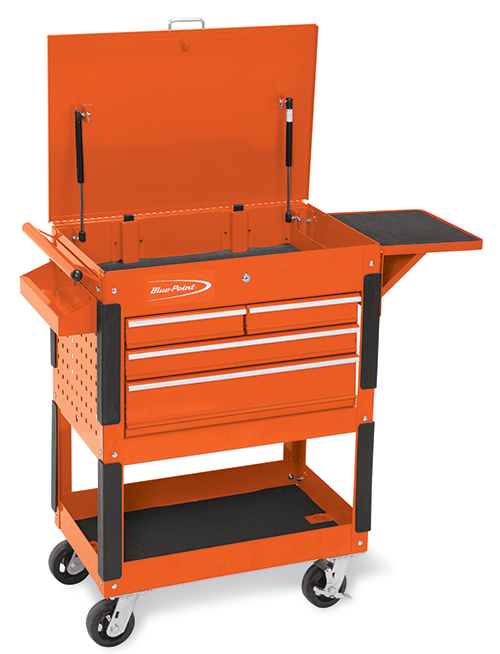 Roll Cart, Locking Flip-Top, Four Locking Drawers, Screwdriver ...