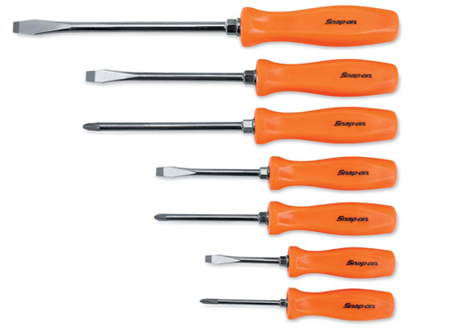 7 pc Combination Screwdriver Set, Orange